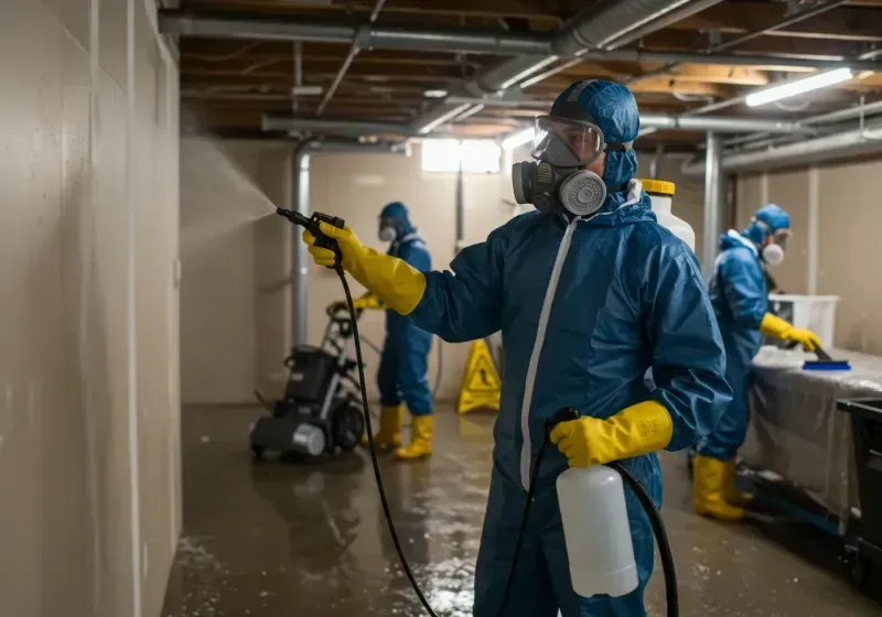 Basement Sanitization and Antimicrobial Treatment process in Bellevue, ID